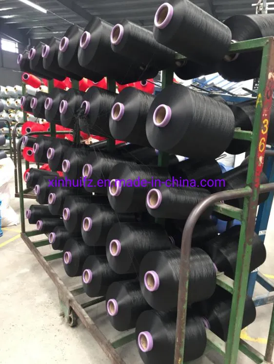 100% Polyester Yarn for Weaving DTY 300d/96f SD Black Nim Him