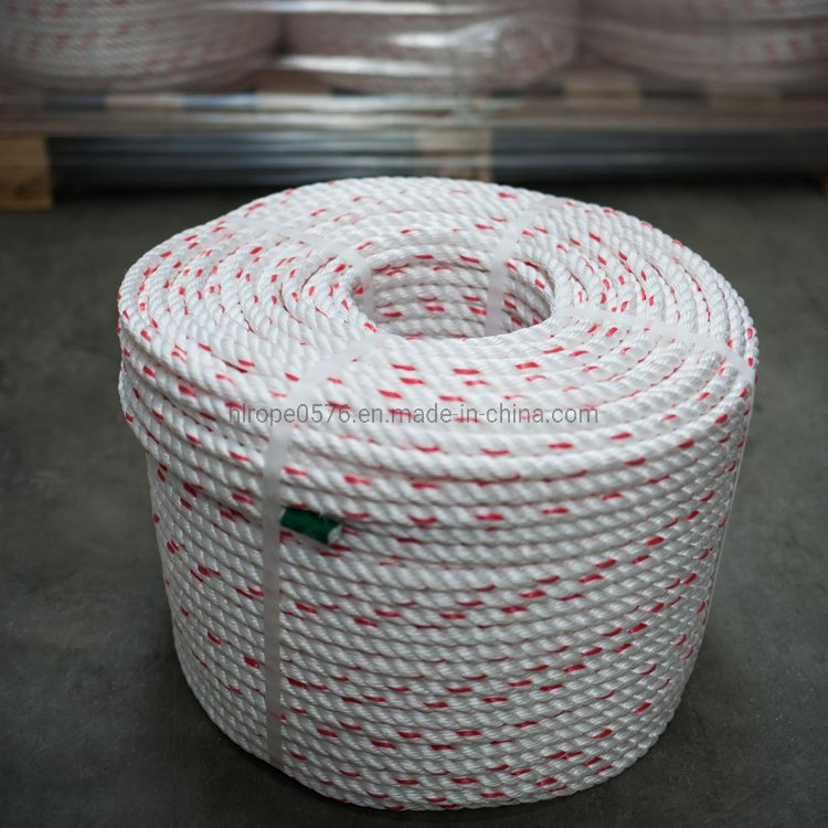 10mm White with Red Fleck Floaty Polysteel Rope ( 220m Coil)