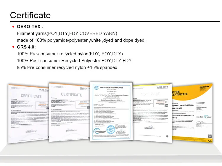 1500d High Tenacity Industrial Polyester Yarn Raw White for Air Spring