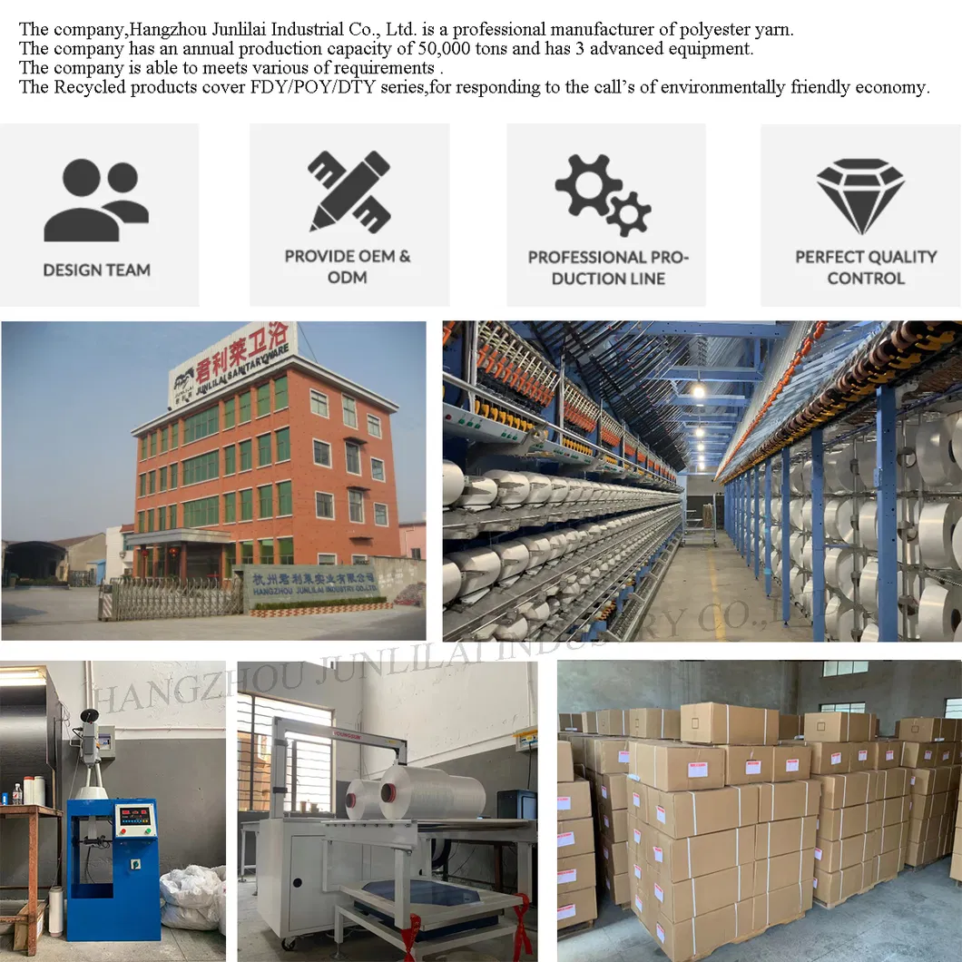 150d/48f/2 Him Polyester DTY with Grs Certificate Recycled Yarn 20/2