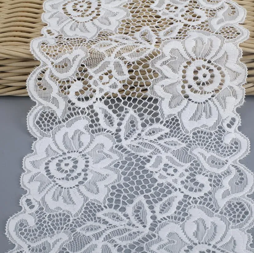 15cm Nylon Stretch Knitted Warp Knitted Lace Wavy Lace Soft Women′s Clothing Accessories