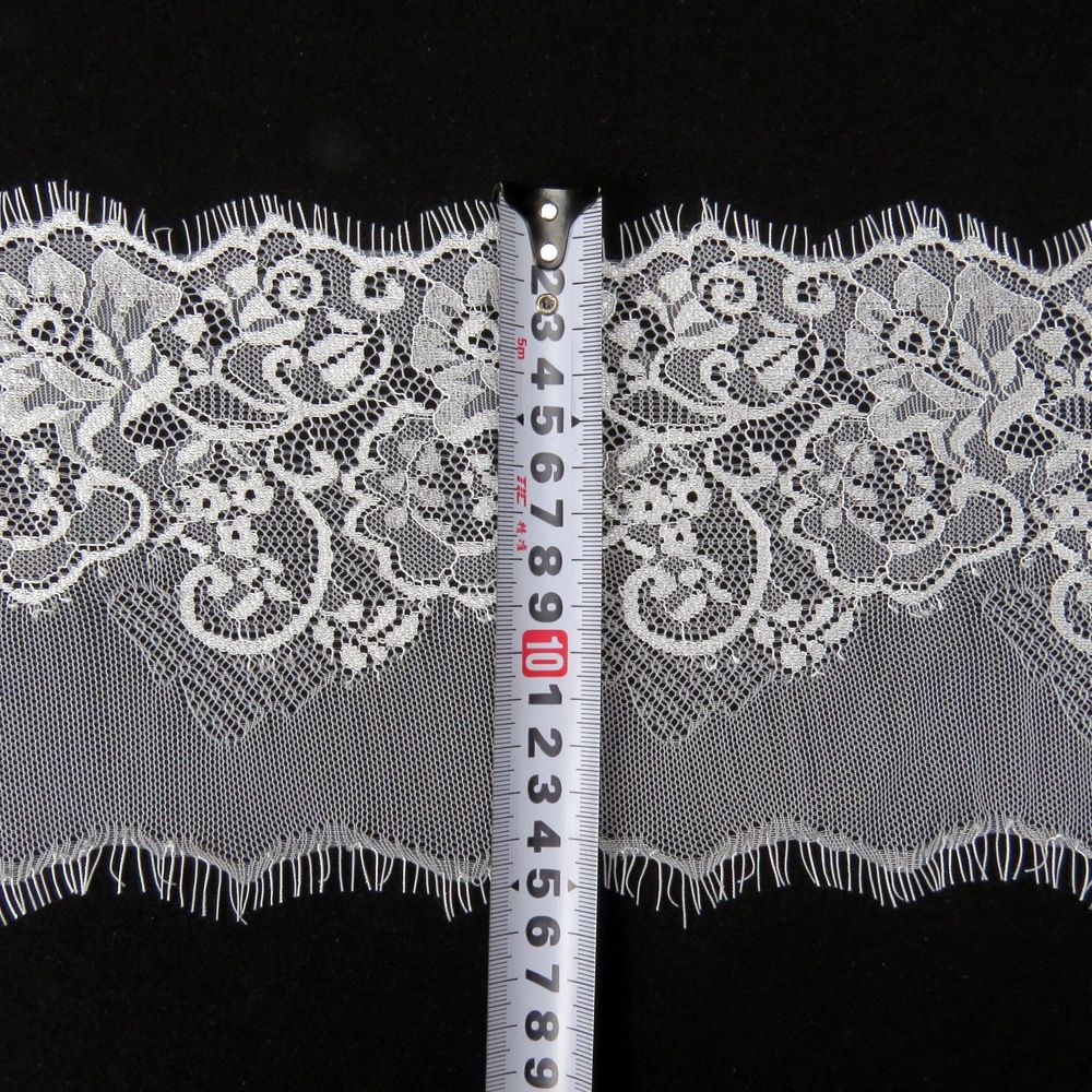 15cm Width Chemical Nylon Eyelash Lace Trim for Fashion Garment DIY Craft Supply