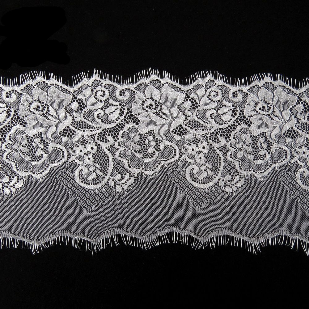 15cm Width Chemical Nylon Eyelash Lace Trim for Fashion Garment DIY Craft Supply