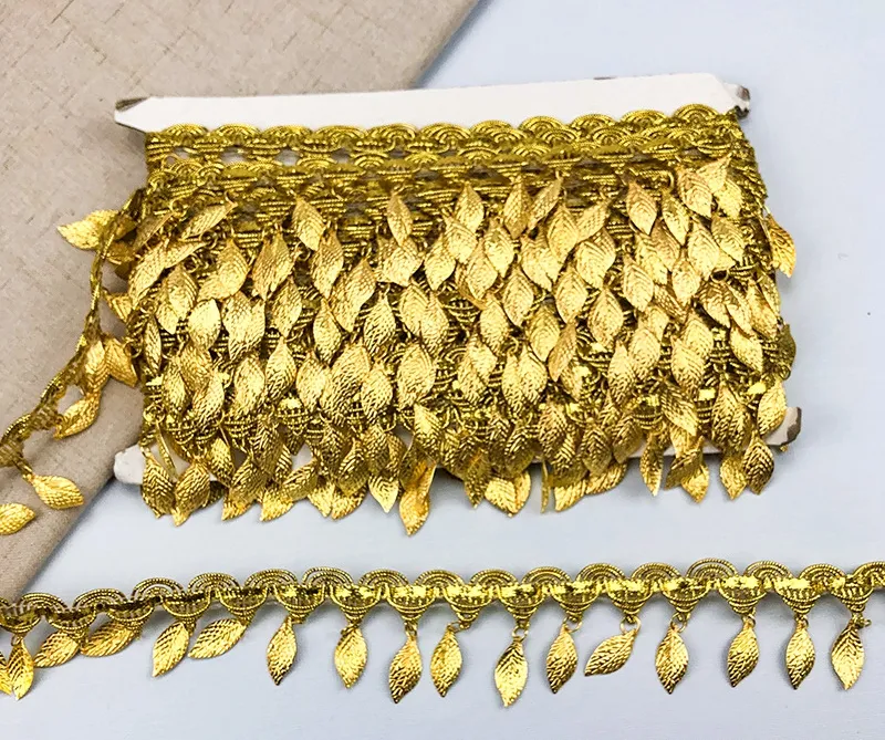 18 Designs Gold Metallic Metal Coins Lace Tassel for Luxury Docoration