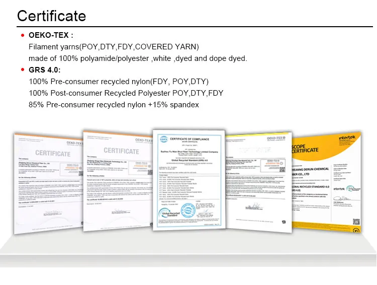 40d/34f China High Twist Nylon DTY Yarn for Intimate Clothing