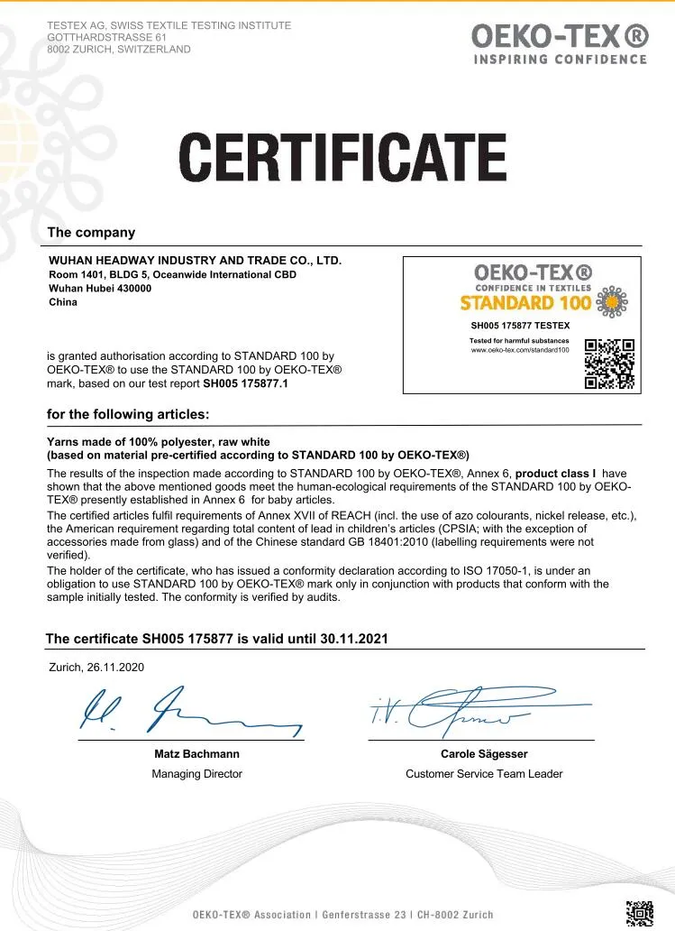 42s/2 45s/2 Raw White 100% Spun Polyester Yarn for Sewing Thread