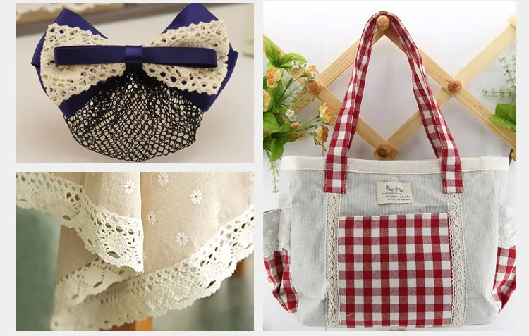 57cm Width White Tassel Lace Trim Hollow Water-Soluble Embroidery Lace Fabric for DIY Sewing Craft