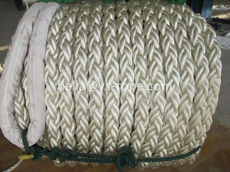 8/12 Strands Mixed Polypropylene+Polyester Nylon Polyamide Marine Towing Rope for Mooring