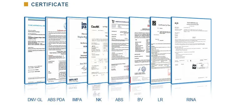 8 Strand Super Quality Nylon/PP/UHMWPE/Hmpe/Polyester Ship Rope Mooring Rope with Lr Certificated