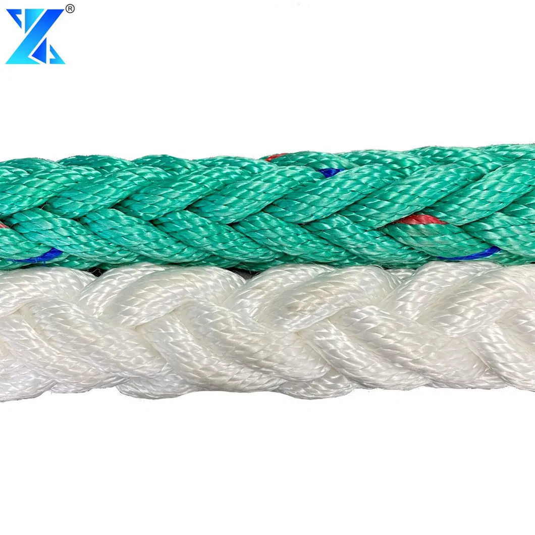 8 Strand Super Quality Nylon/PP/UHMWPE/Hmpe/Polyester Ship Rope Mooring Rope with Lr Certificated