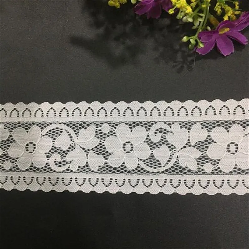 90% Nylon 10% Spandex Stretch Warp Knitting Swiss Lace Trimmings for Gown