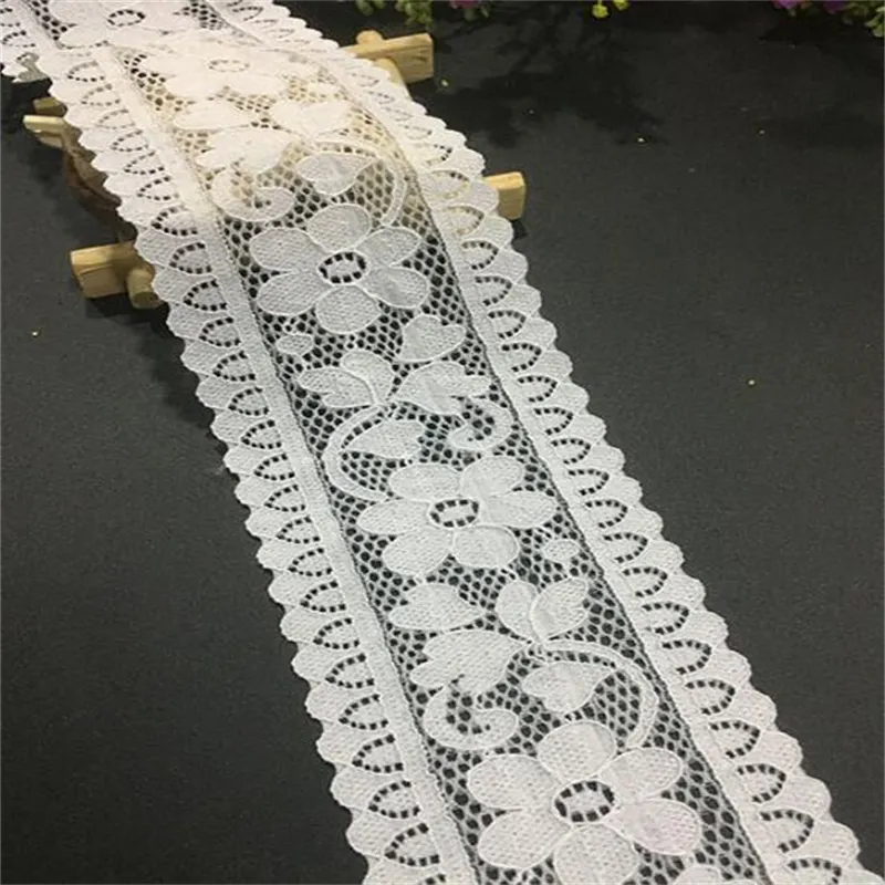 90% Nylon 10% Spandex Stretch Warp Knitting Swiss Lace Trimmings for Gown