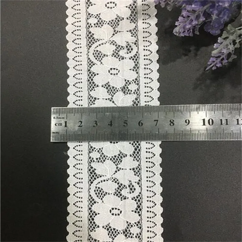 90% Nylon 10% Spandex Stretch Warp Knitting Swiss Lace Trimmings for Gown