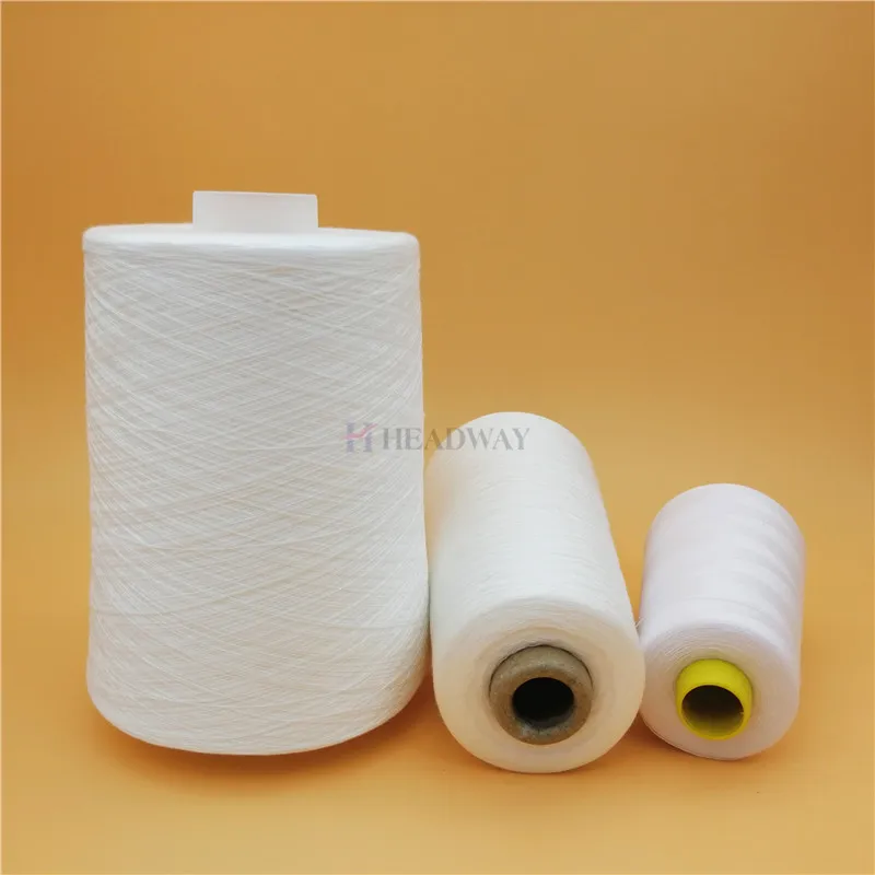 Best Price Super Quality 22s/2 40s/2 42s/2 Raw White 100% Polyester Sewing Thread Manufacture