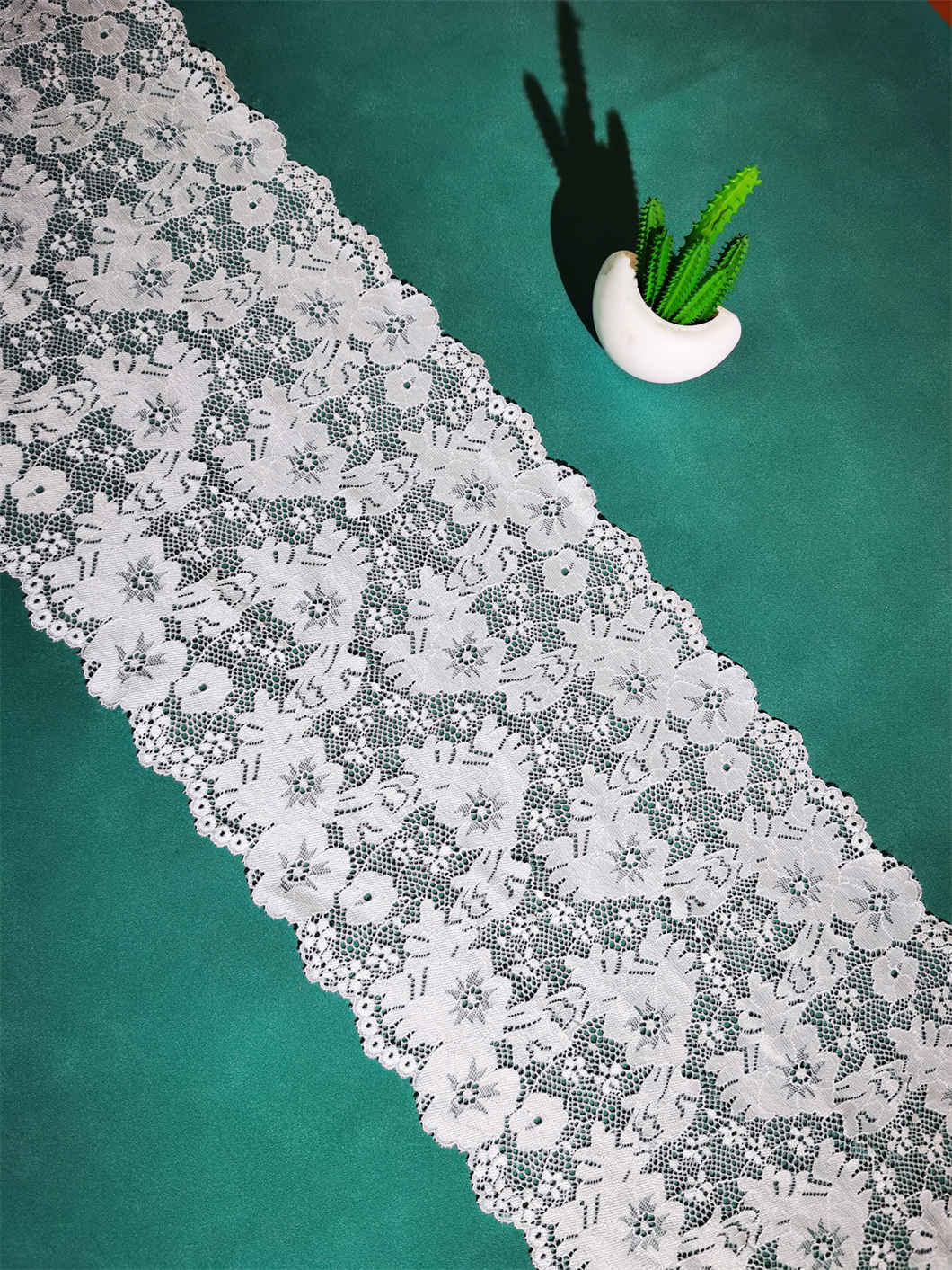 Bestway Lace Trim Elastic Nylon and Spandex Stripes and Little Flowers Lace for Garment Clothes Underwear Lingeries