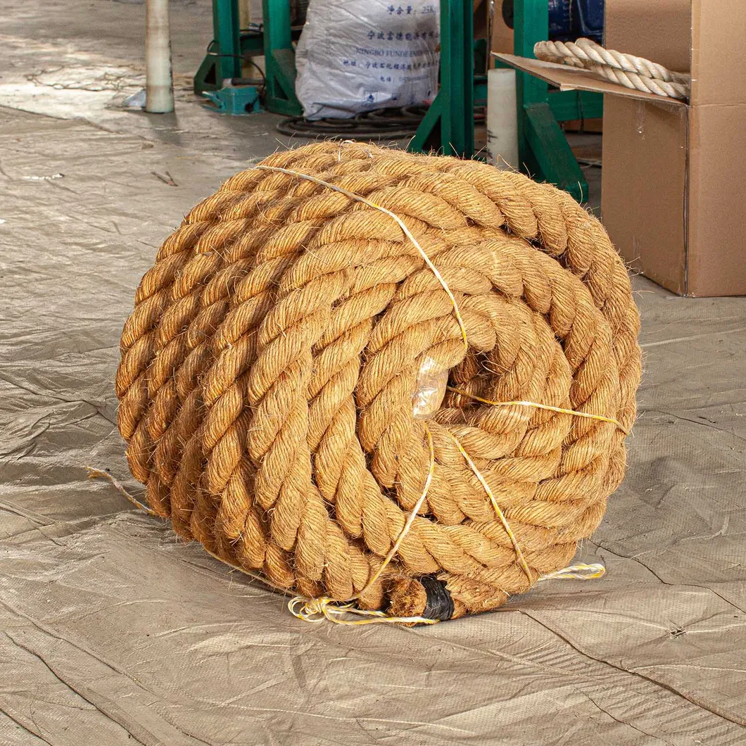 China Factory Twist 3/4 Strand Natural Manila/Sisal Jute Rope