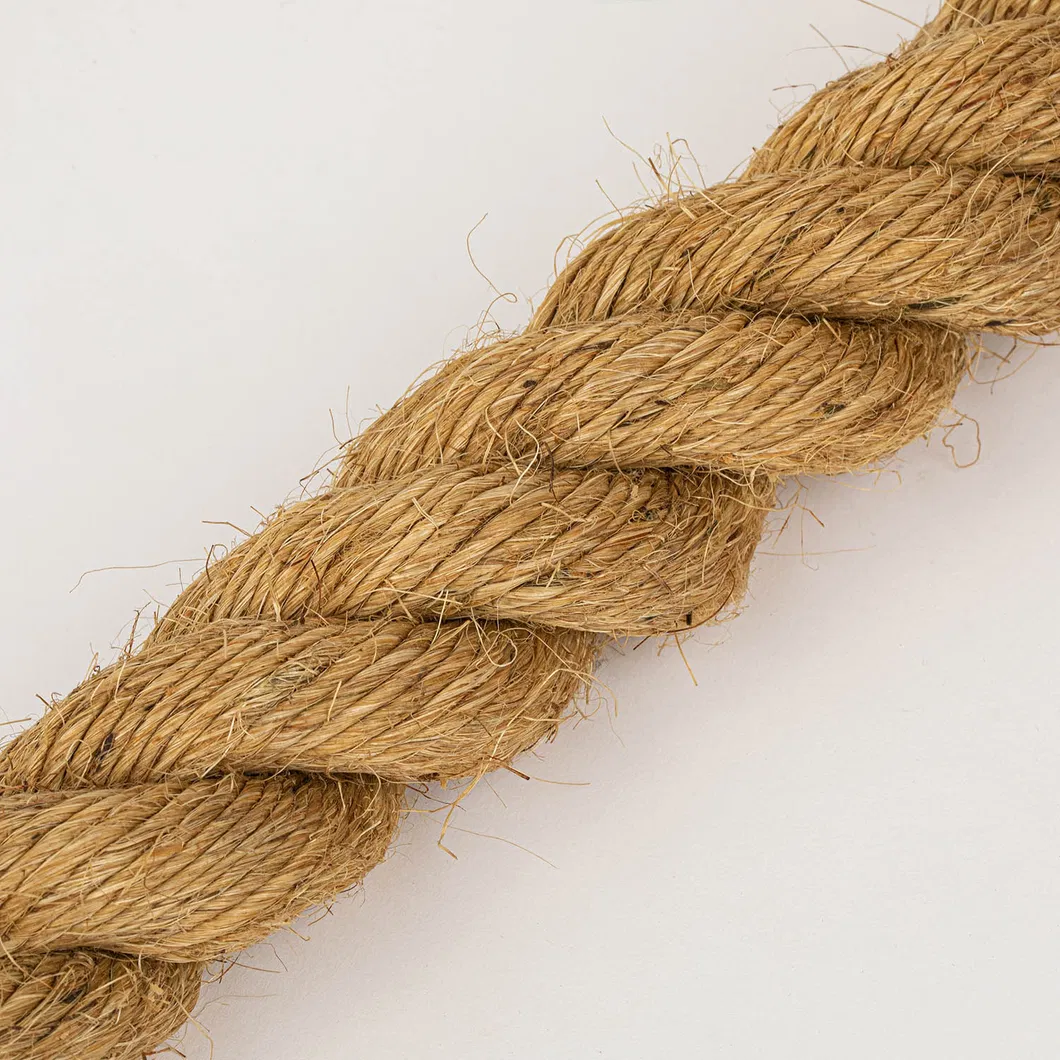 China Factory Twist 3/4 Strand Natural Manila/Sisal Jute Rope