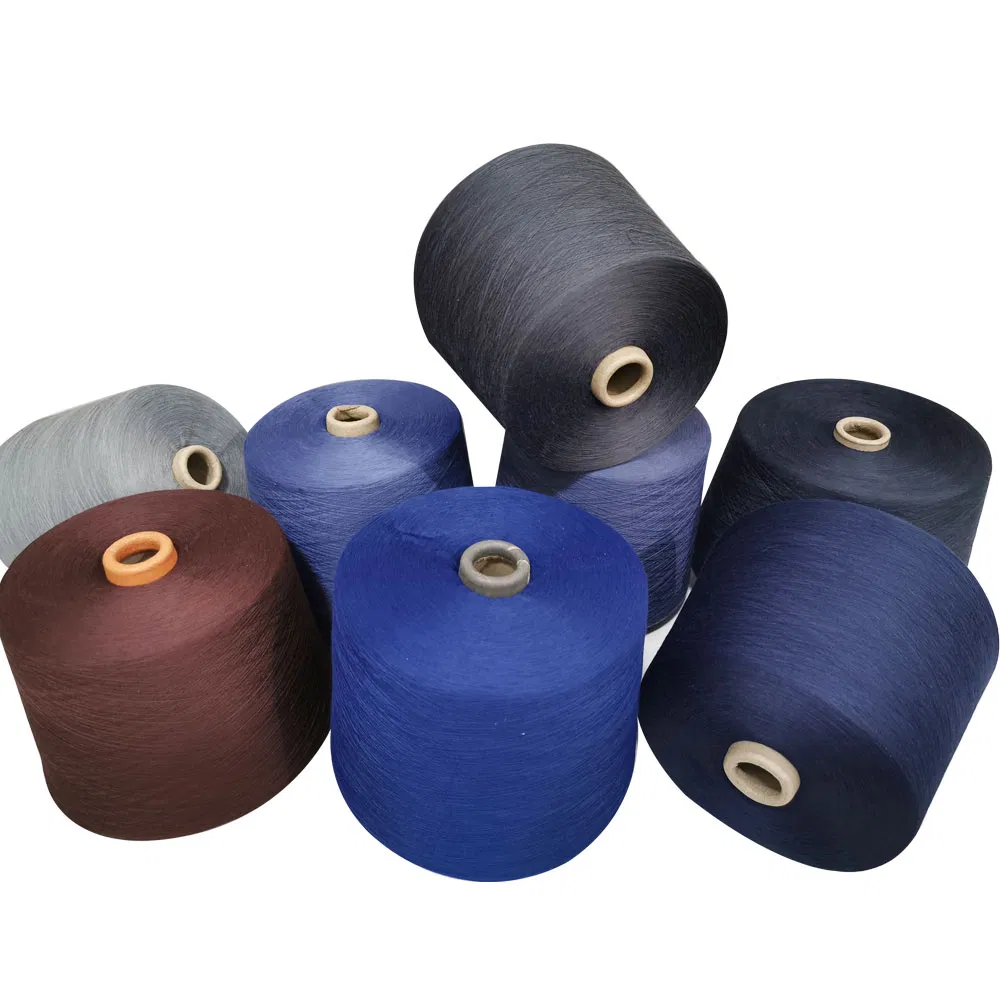 Competitive Price Black 16s /1 Regenerated Blended Cotton Polyester Ne16 Blended Yarn Socks Yarn