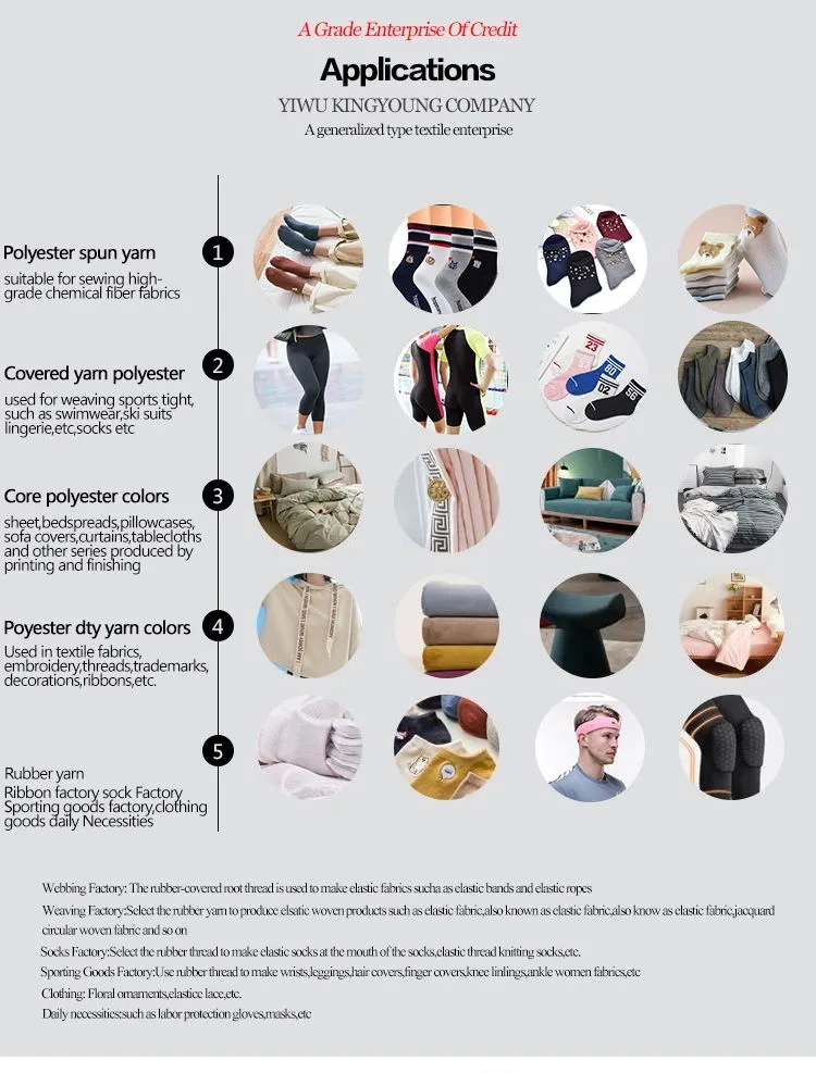 Cotton Knitting Spun Weaving Polyester Yarn 21s