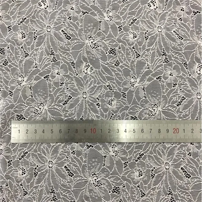 Custom Beautiful Fashion Flowers Stretch Guipure Lace Dress Fabric for Dresses