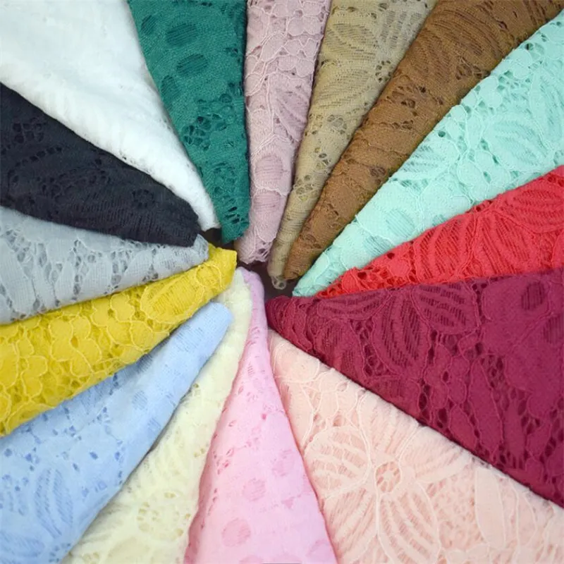 Custom Embroidery Fashion Elegant Glitter Tulle for Women and Frock Design Eyelet Lace Fabric for Dress Making