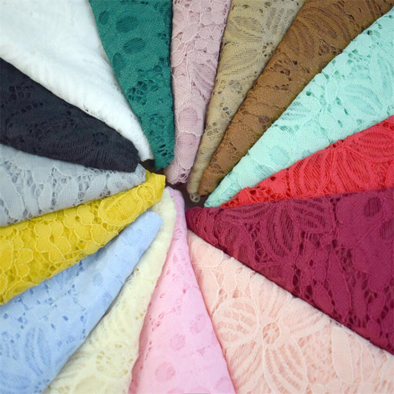 Custom Embroidery Fashion Elegant Glitter Tulle for Women and Frock Design Eyelet Lace Fabric for Dress Making