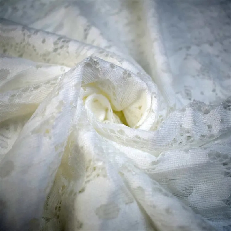 Custom Embroidery Fashion Elegant Glitter Tulle for Women and Frock Design Eyelet Lace Fabric for Dress Making