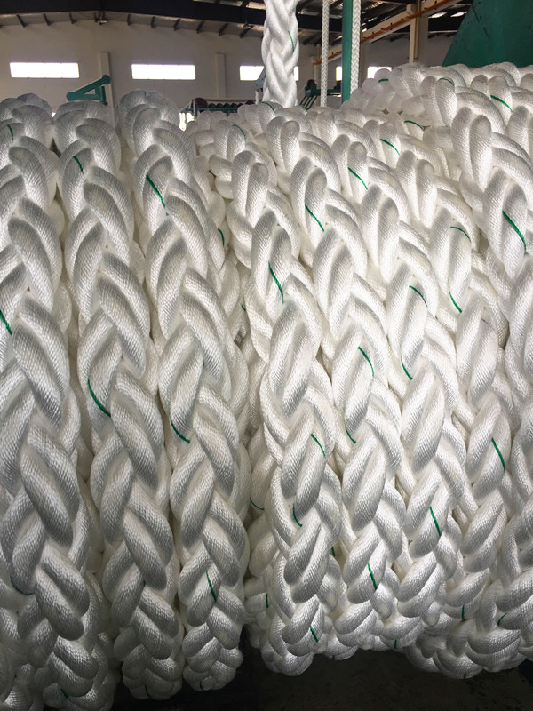 Dia 5 Inch 40mm 323kn 8 Strand PP Multi Braided Rope for Sale