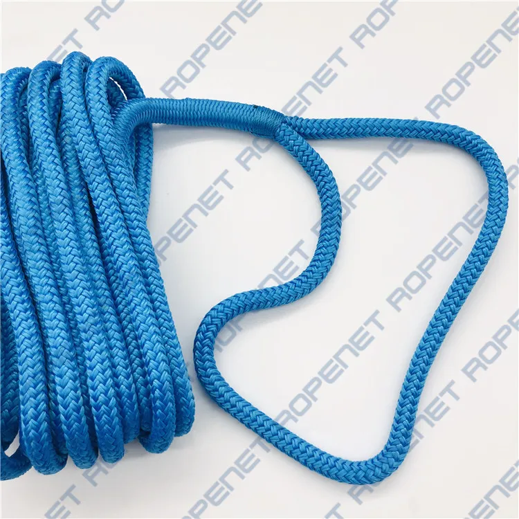 Double Braid Nylon Dockline, Mooring Rope with Spliced Soft Eye