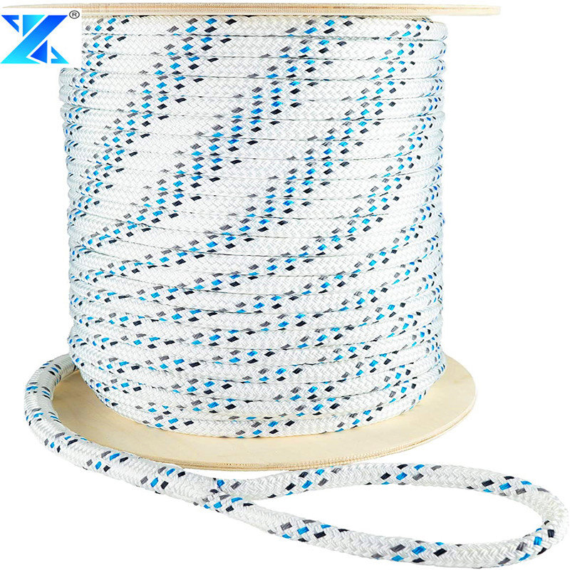 Double Braided Polyester Pulling Rope with Eye Loop for Marine & Winching 7/16