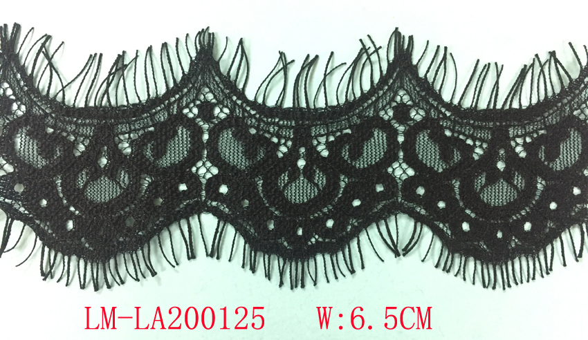 Fashion Lace Black and White 7cm 8cm 5cm 24cm Lace Purfle Hot Sale Fashion Lace Polyester Lace Nylon Lace Double Eyelash Lace Garment Accessory