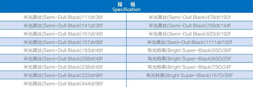 FDY Semi Dull Black for Fabrics