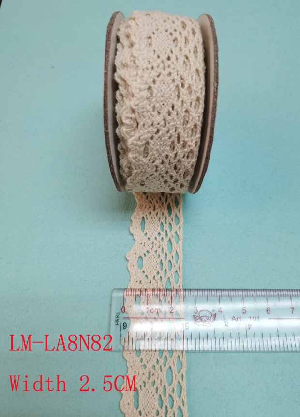 Garment Accessories Color Retail DIY Artic Drawnwork Chemical Lace Trim Woven Wave Small Yarn Lace Purfle Embroidery Crochet 25mm Small Cotton Lace Roll