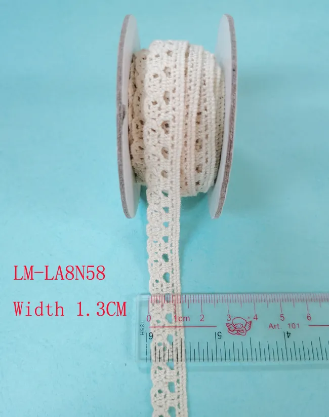 Garment Accessories Color Retail DIY Artic Trimming Chemical Lace Trim Weaving Wave Small Yarn Lace Purfle Embroidery Crochet 1cm 2cm Cotton Lace Roll