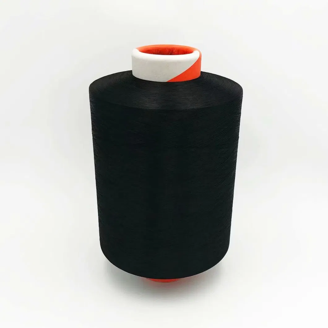 Good Color Fastness AA Grade 150d/144f Black Polyester DTY