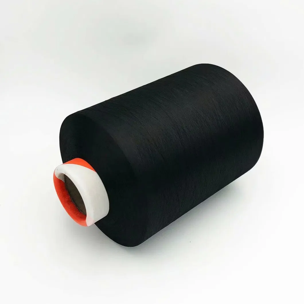 Good Color Fastness AA Grade 150d/144f Black Polyester DTY