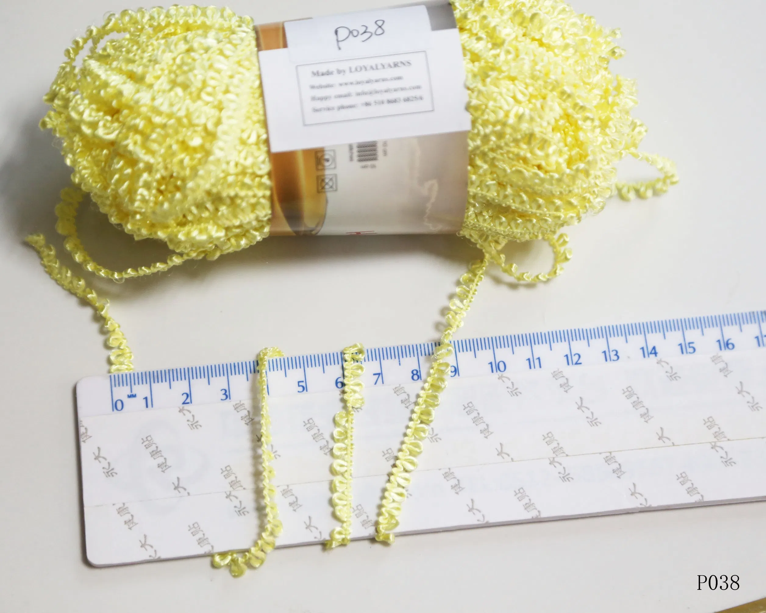 Hand Knitting Yarn Loop Yarn Golden Yellow 100% Polyester- P038