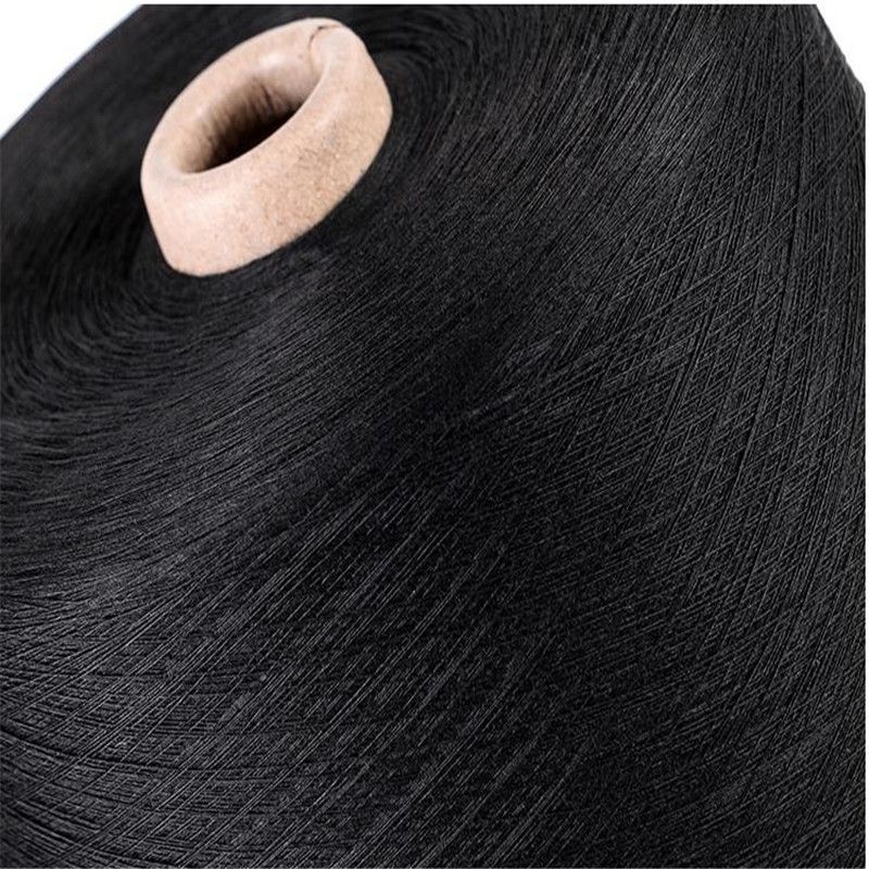 High Quality 30s 32s 40s Polyester Spun Yarn Dope Dyed Black