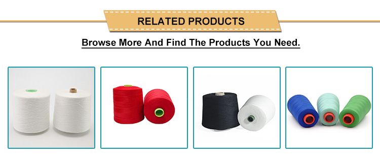 High Quality 30s 32s 40s Polyester Spun Yarn Dope Dyed Black