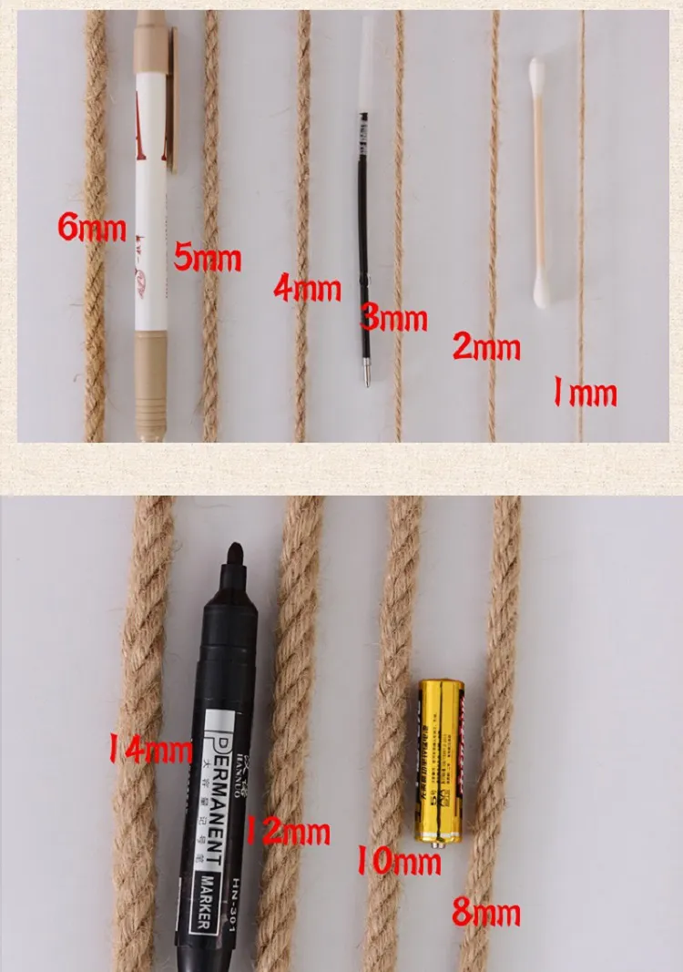 High Quality 4mm 6mm Jute Sisal Rope for Shipping Application