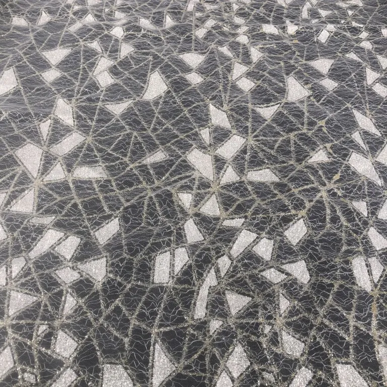 High Shiny Glitter and Sequin Tulle Fabric for Bridal Dress