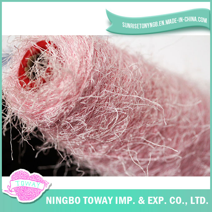 Homespun Cone Hand Dyed Boucle Polyester Filament Silk Yarn