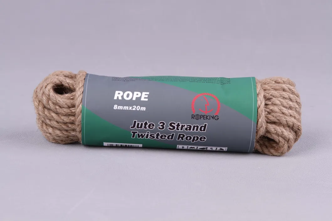 Jute Rope Natural Fiber Rope Twisted Rope