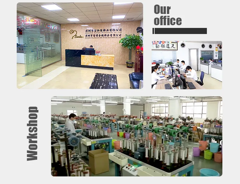 Metallic Yarn Elastic Cord Gold Glitter Elastic Rope