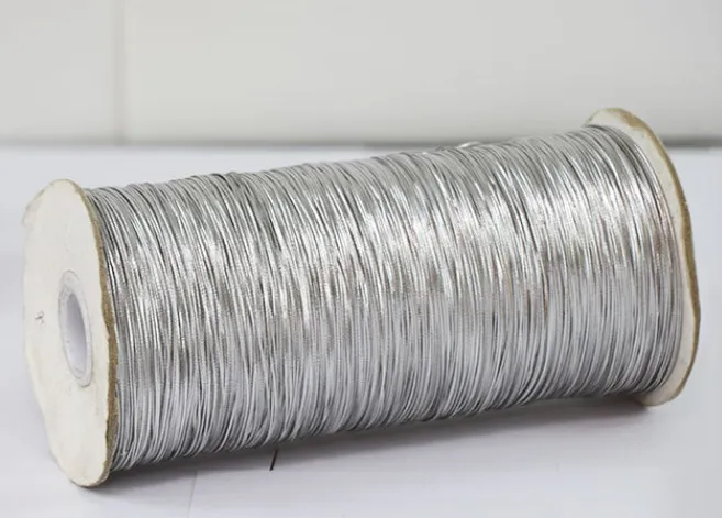 Metallic Yarn Elastic Cord Gold Glitter Elastic Rope