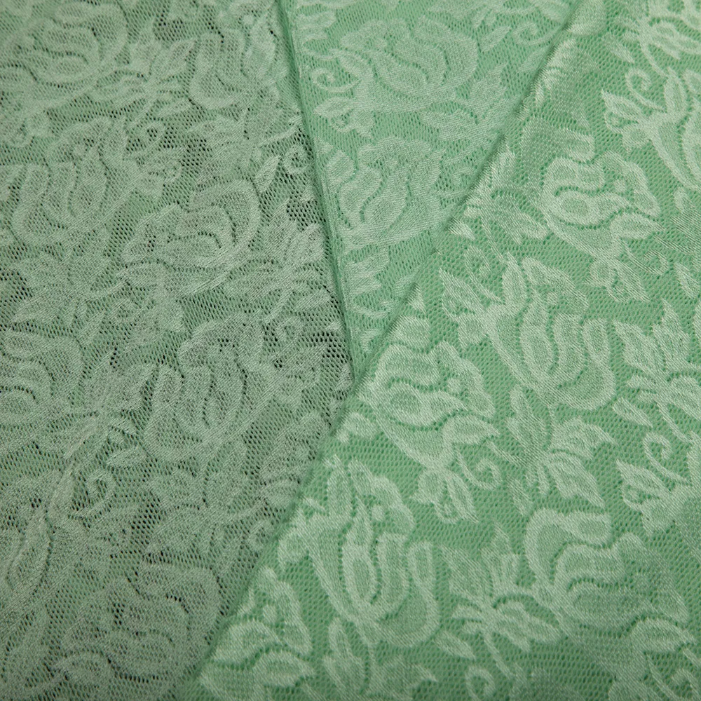 Nylon Spandex Shiny Warp Knit Lace Mesh Fabric