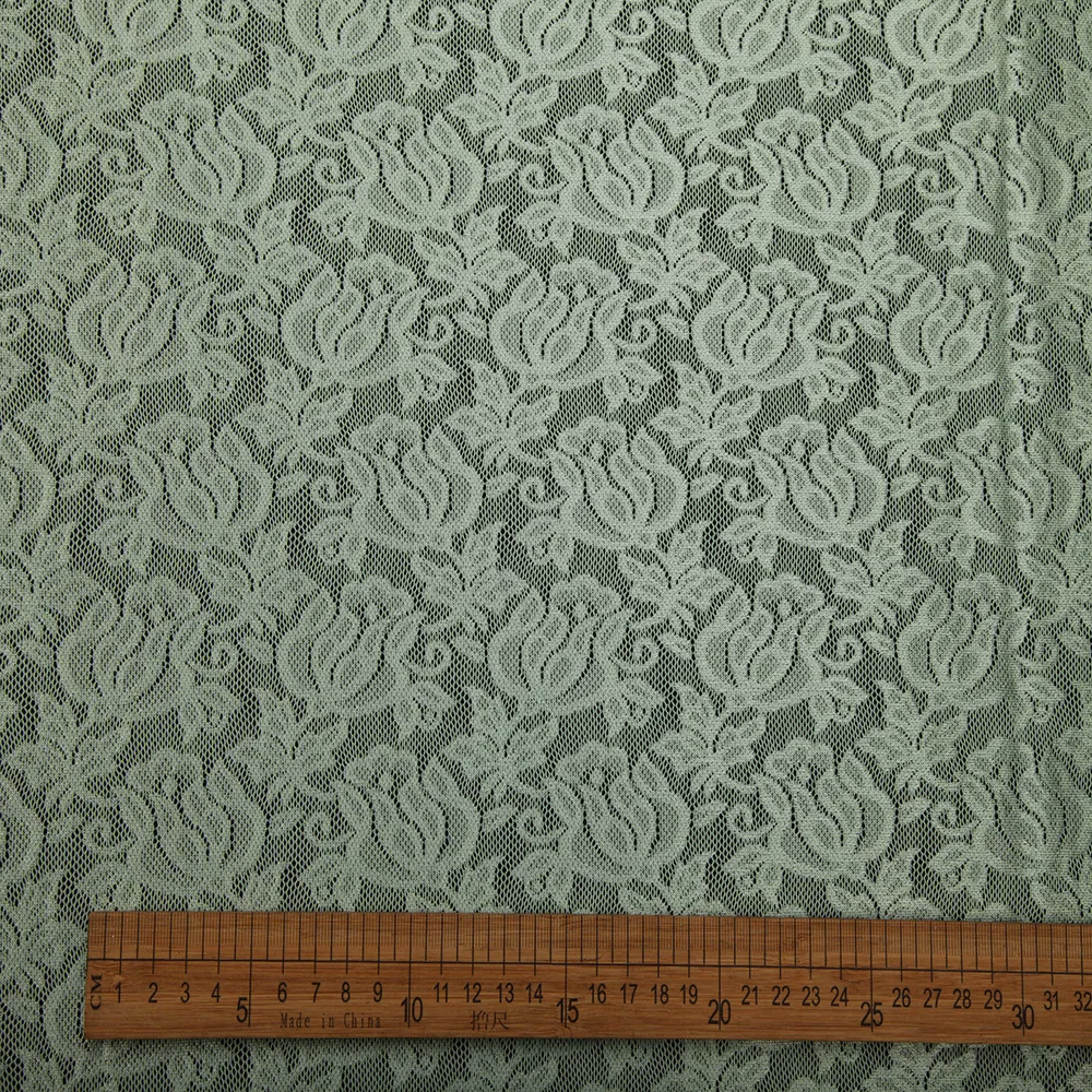 Nylon Spandex Shiny Warp Knit Lace Mesh Fabric