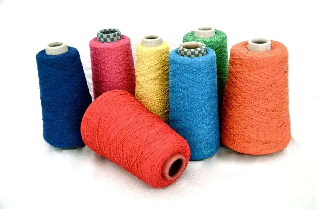 Open End Recycled Color Yarn Double Yarn Twisted Yarn