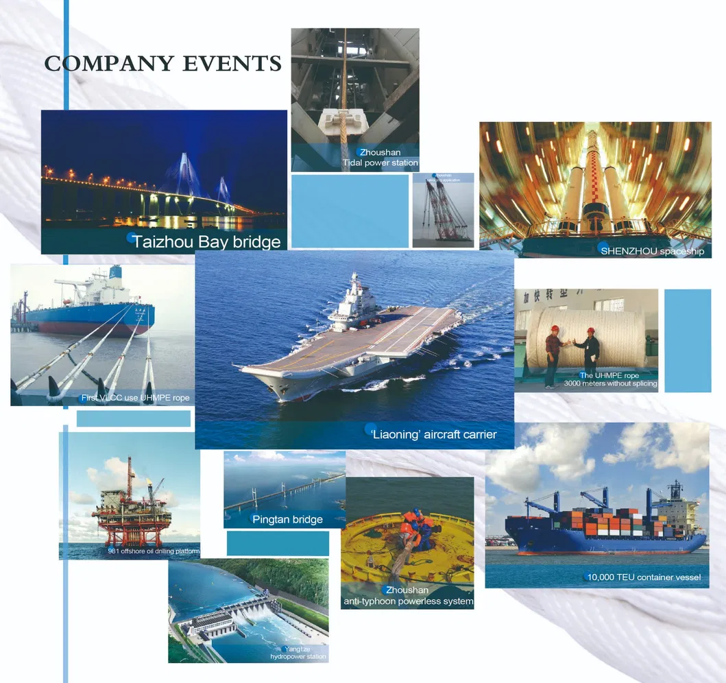 Polyethylene Braided Lifesaving Rope Hollow Braid Marine Water Use Swimming Outdoor White Blue Color