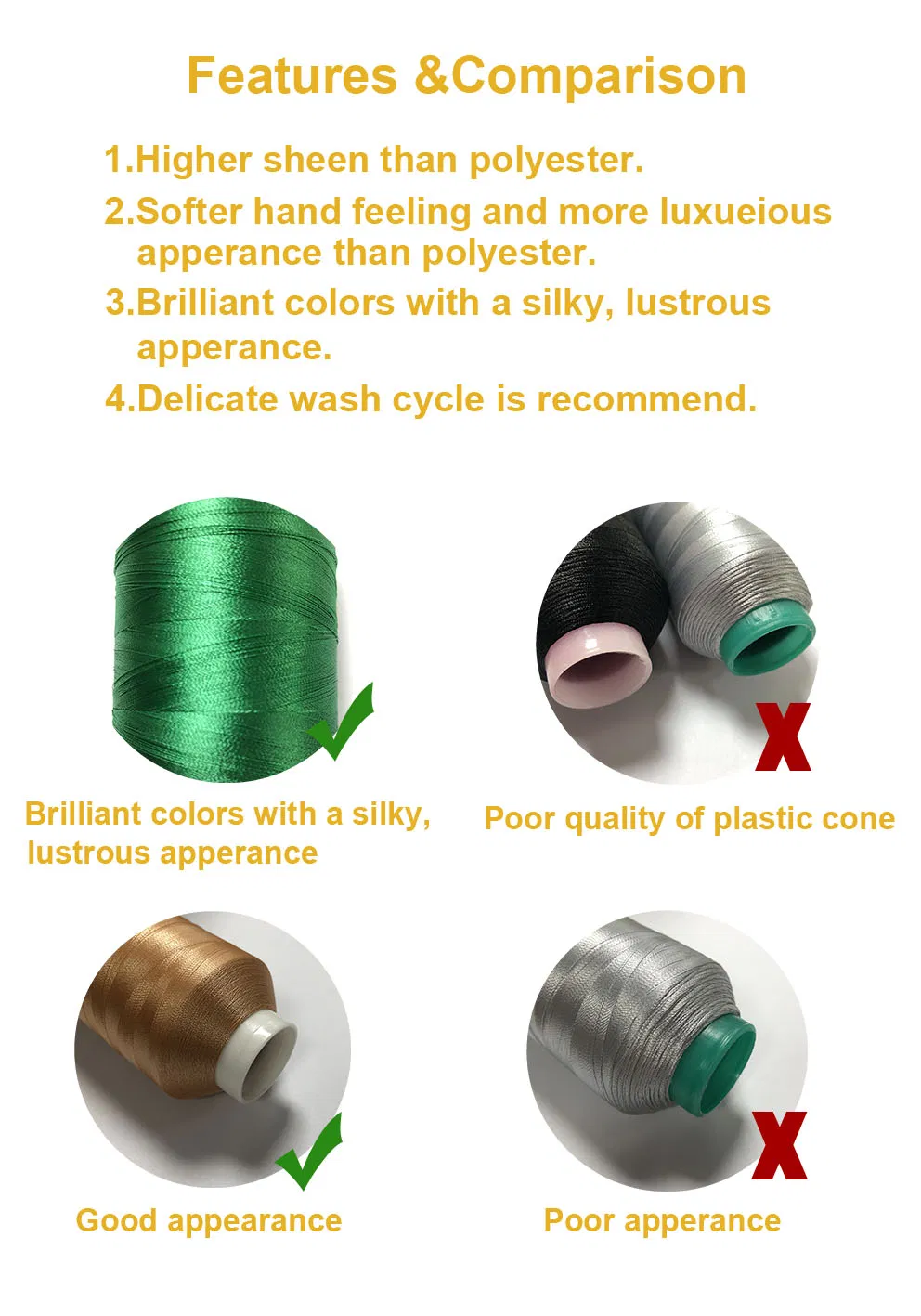 Premium Quality Rayon Embroidery Thread for Embroidery